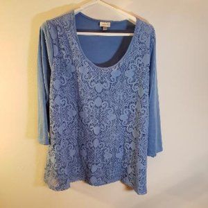 Avenue lace front shirt 18/20W